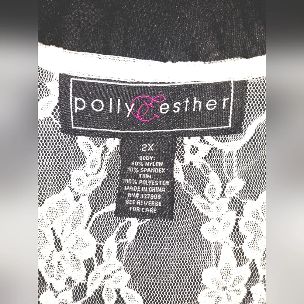 Kimono, White Lace, Beautiful, Sz.2X, Perfect for Weddings, Swimsuit Coverup, - Picture 9 of 9